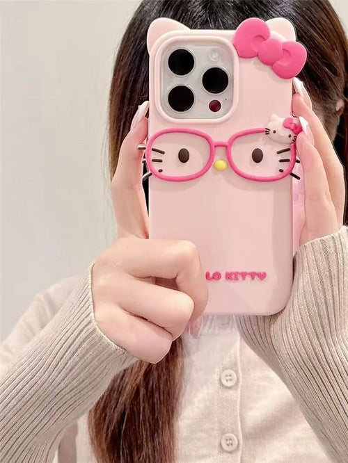 Cat Glasses Silicone Phone Case